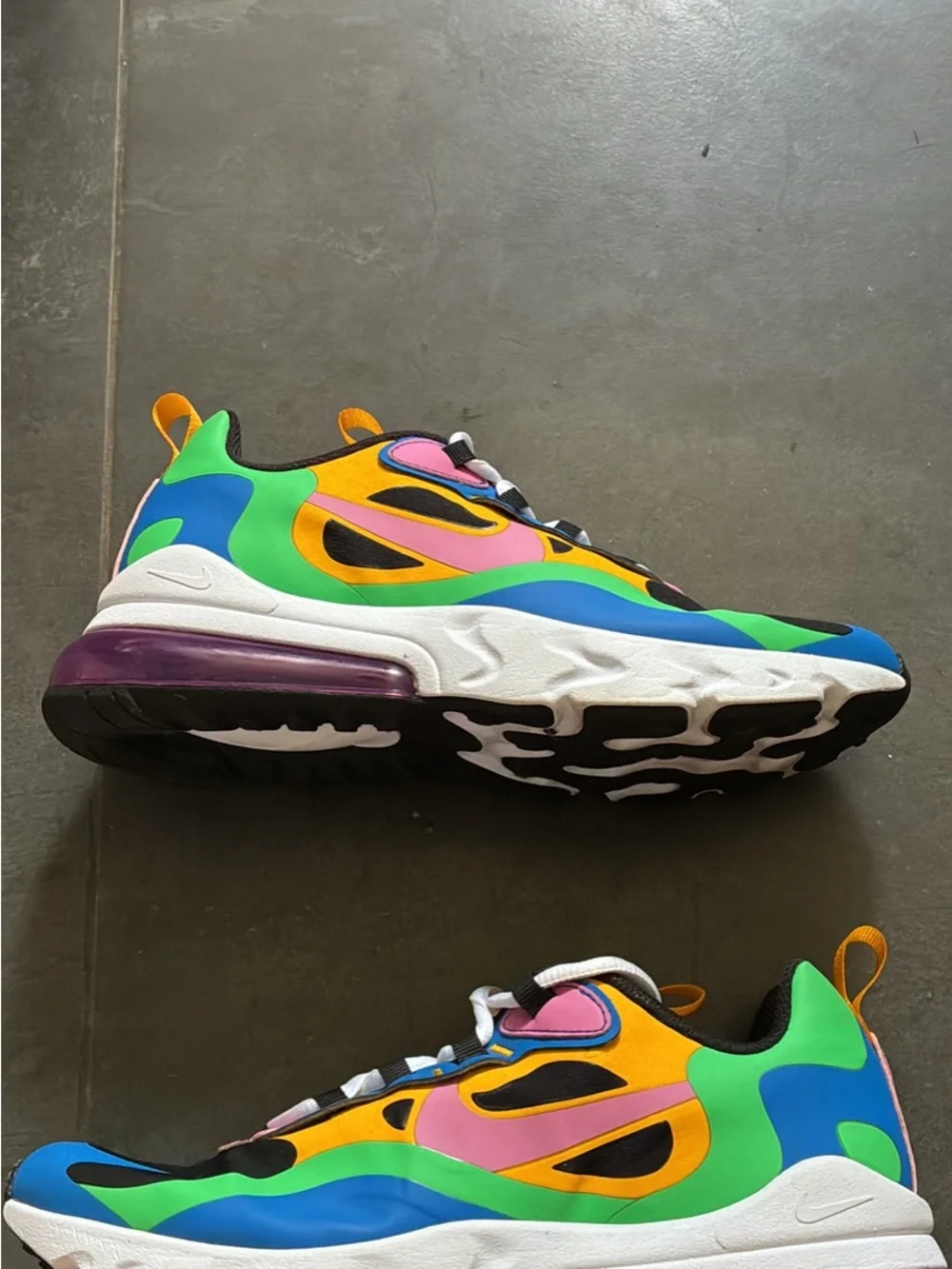 Nike Kids Colorblock Sneakers - Blue, Yellow & Pink